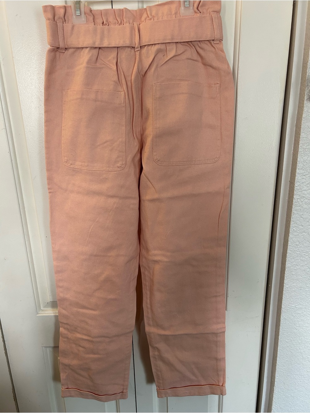 Seashell Pink Paper Bag Ankle Pants Forever 21 New With Tags Size Small - Picture 3 of 8